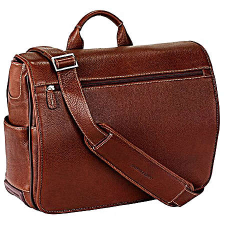 Johnston and Murphy Fine Leather Goods Messenger Brief
