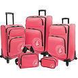 Caribbean Joe Luggage and Luggage Sets Coral Reef 5-Piece Spinner Luggage Set