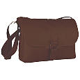David King Leather Luggage East/West Flap Messenger Bag