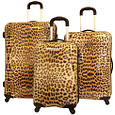 Heys USA Lightweight Luggage and Business Cases XCASE Exotic Leopard 3-Piece Set