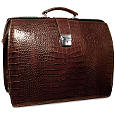 Jack Georges The Croco Collection Classic Briefbag w/Shoulder Strap