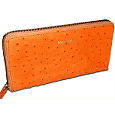 Kena Kai DataSafe? Series Women's Embossed Ostrich Zippered Wallet