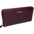 Kena Kai DataSafe? Series Women's Embossed Ostrich Zippered Wallet