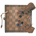 Mulholland Brothers All Leather Travel Chess and Checkers