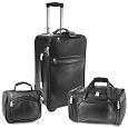 U.S. Traveler Discount Luggage Sets Koskin Leather 3 Piece Carry On Luggage Set